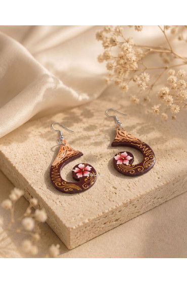 Hand Painted Wooden Earrings Hand Painted Wooden Earrings